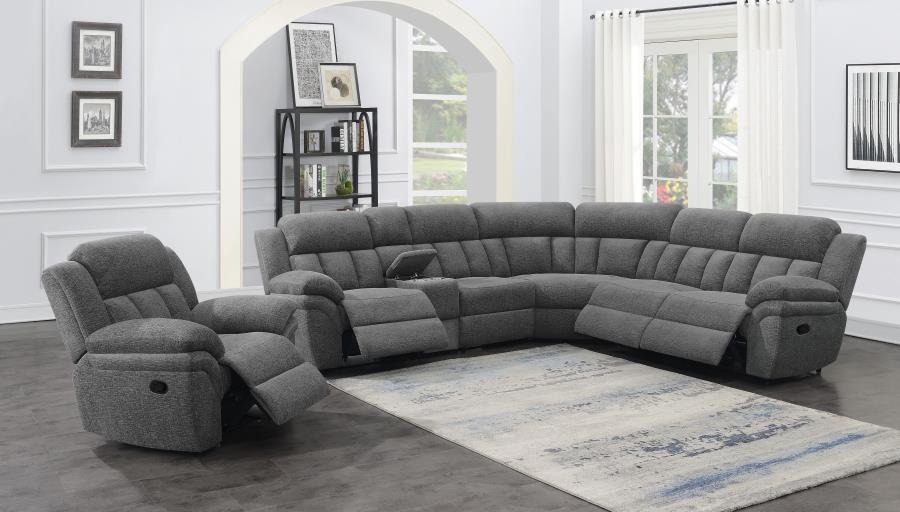Bahrain Upholstered Glider Recliner Charcoal - 609543