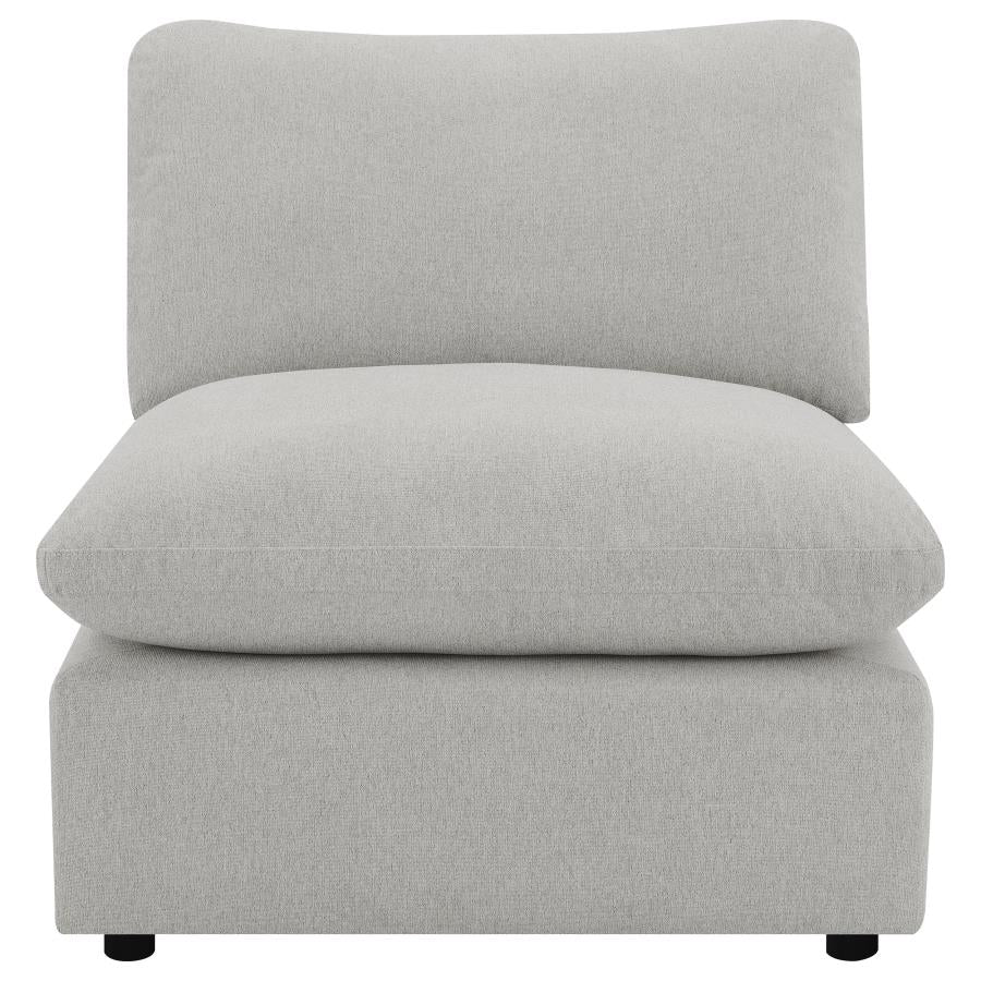Collins Modular Armless Chair Grey - 609560AC