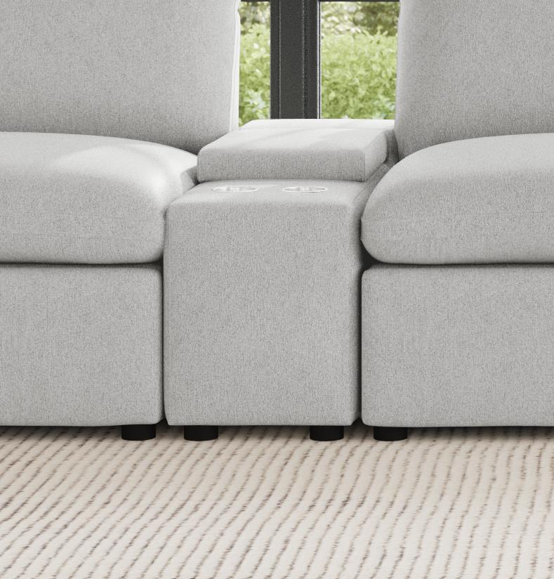 Collins Upholstered Modular Storage Console Grey - 609560CON