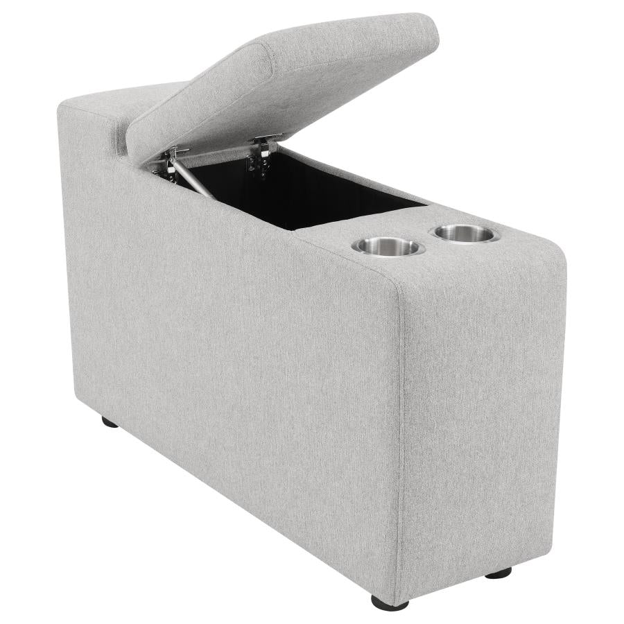 Collins Upholstered Modular Storage Console Grey - 609560CON
