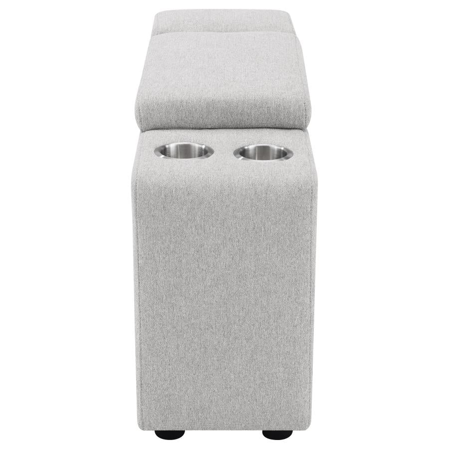 Collins Upholstered Modular Storage Console Grey - 609560CON