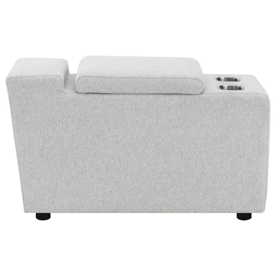 Collins Upholstered Modular Storage Console Grey - 609560CON