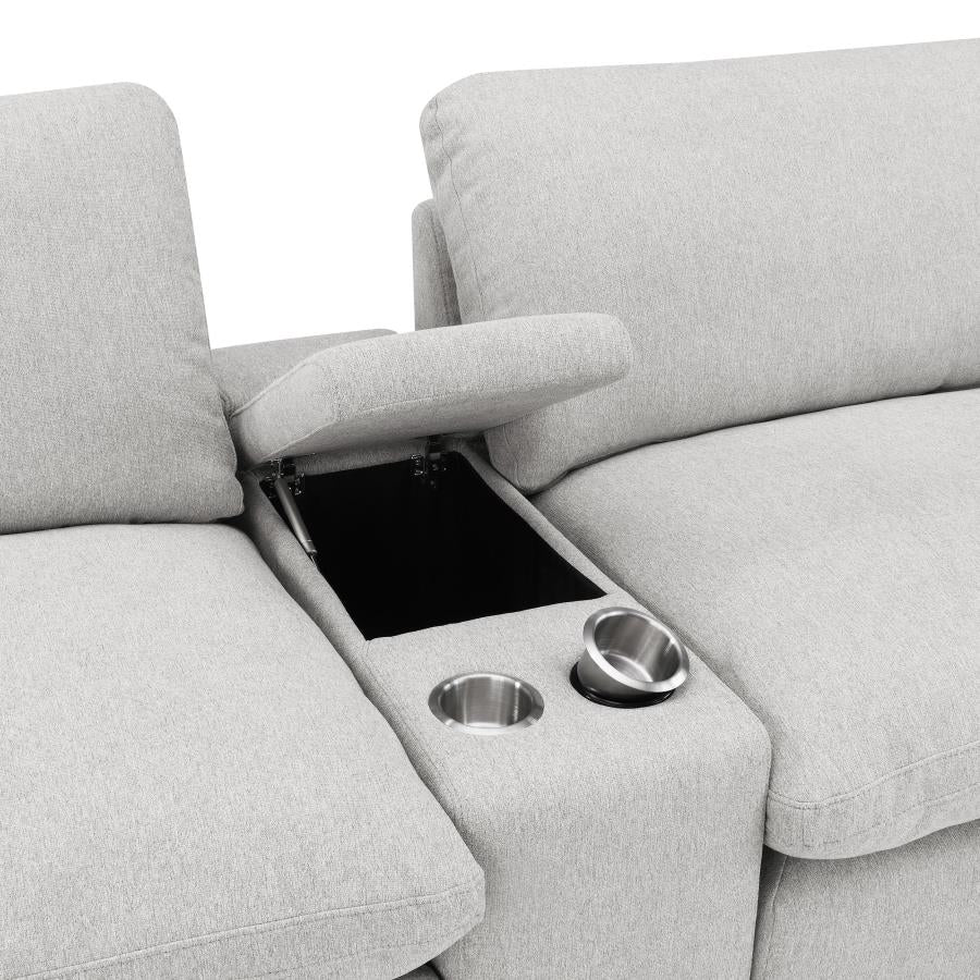 Collins Upholstered Modular Storage Console Grey - 609560CON