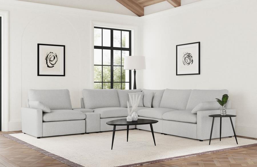 Collins 6-piece Modular Power Reclining Sectional Grey - 609560P-SET