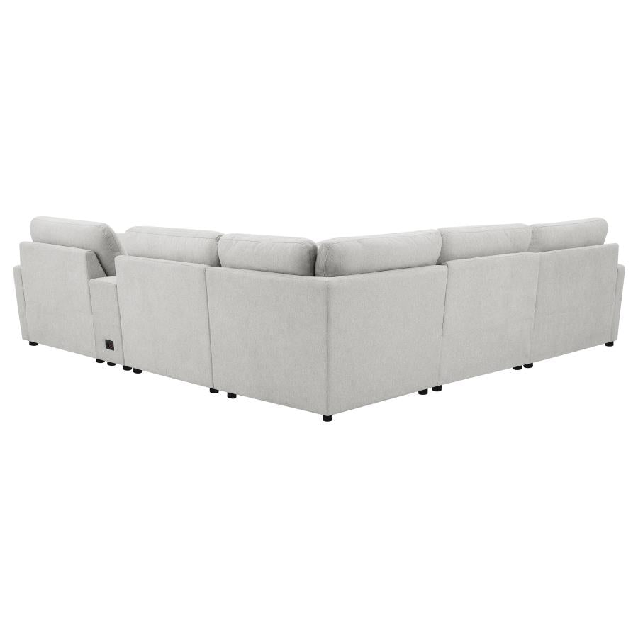 Collins 6-piece Modular Power Reclining Sectional Grey - 609560P-SET