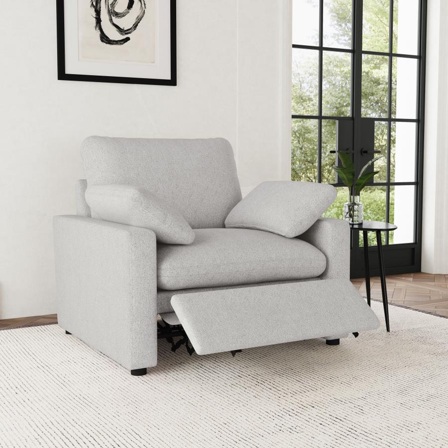 Collins Upholstered Power Recliner Chair Grey - 609563P