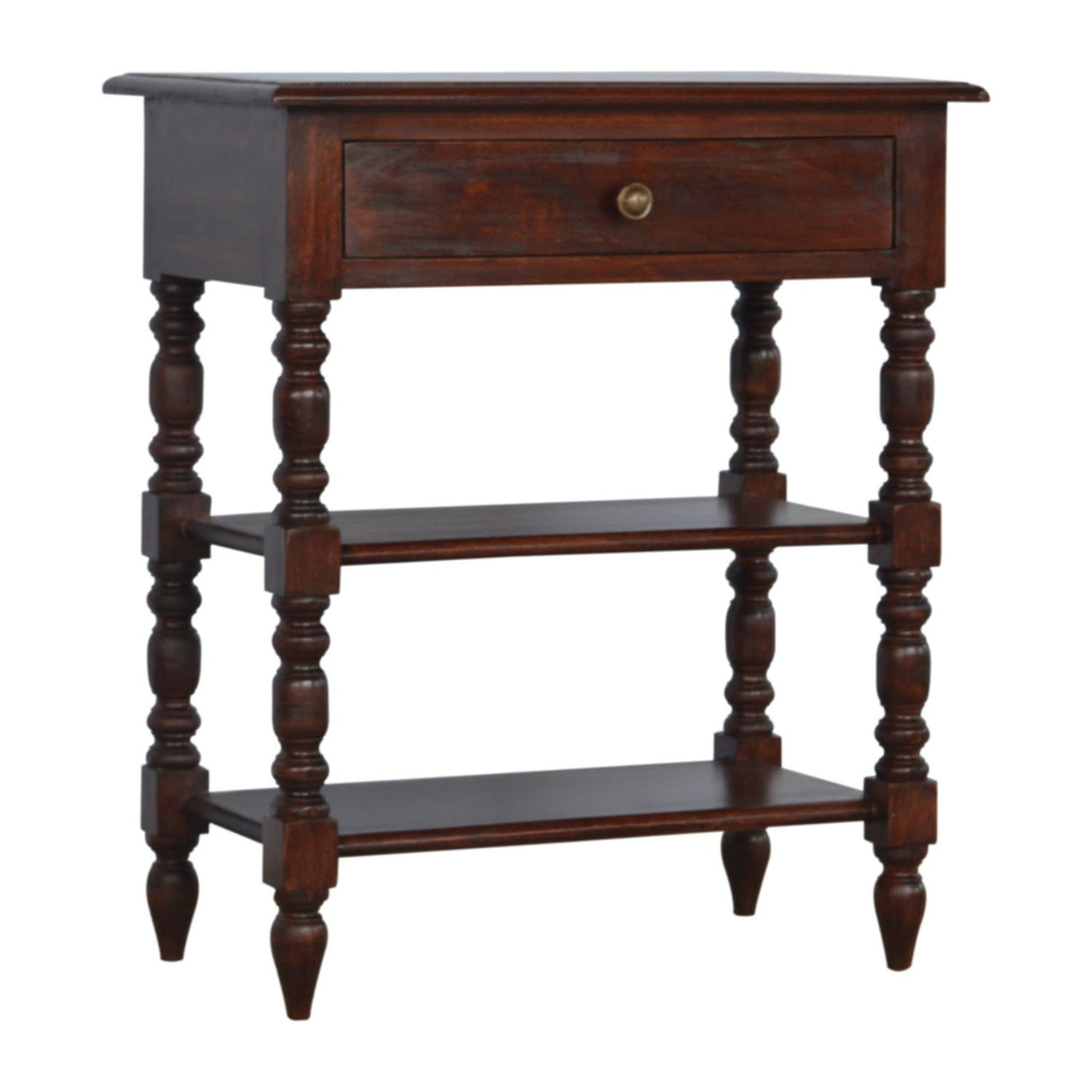 Turned Occasional Table - Brown