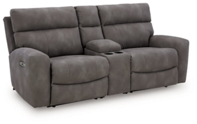 Next-Gen Durapella 3-Piece Power Reclining Sectional Loveseat with Console - 61003S3