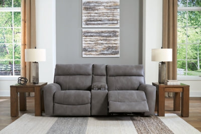 Next-Gen Durapella 3-Piece Power Reclining Sectional Loveseat with Console - 61003S3