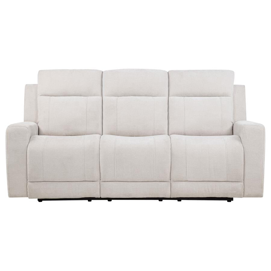 Kennett Chenille Upholstered Power Reclining Sofa Ivory - 610151P