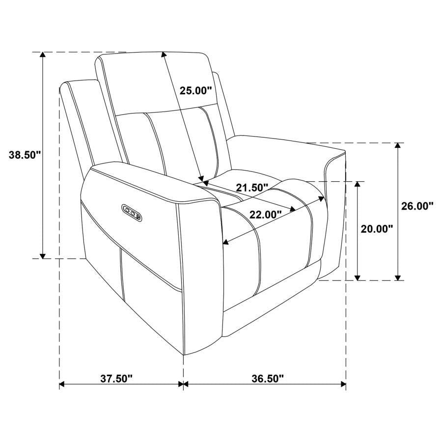 Kennett 3-piece Chenille Power Reclining Sofa Set Dark Grey - 610154P-S3