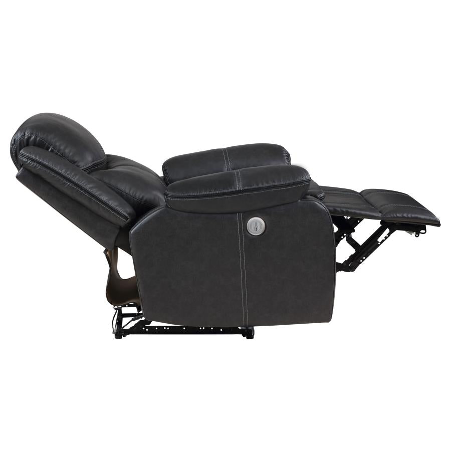 Sycamore Upholstered Power Recliner Chair Dark Grey - 610233P