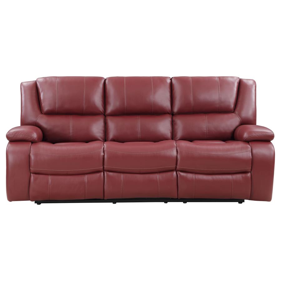 Camila Upholstered Motion Reclining Sofa Red - 610241