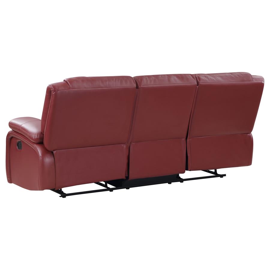 Camila Upholstered Motion Reclining Sofa Red - 610241