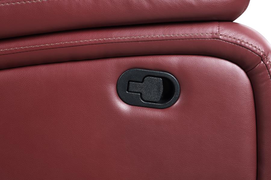 Camila Upholstered Motion Reclining Loveseat Red - 610242