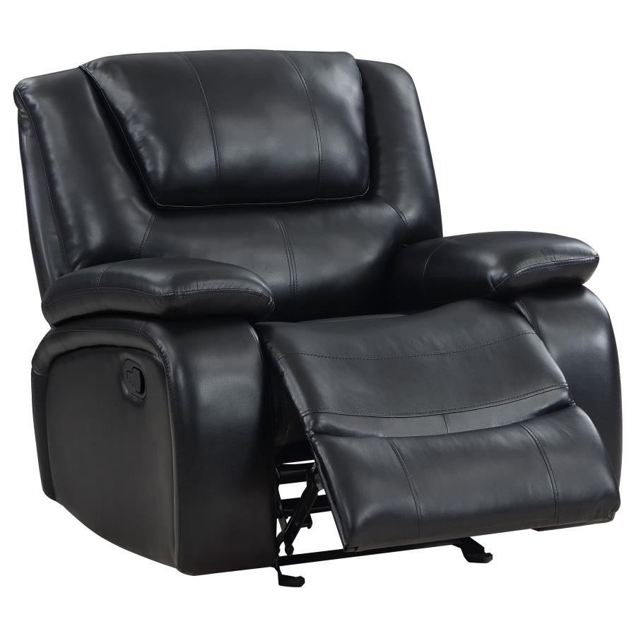 Camila Upholstered Glider Recliner Chair Black - 610246