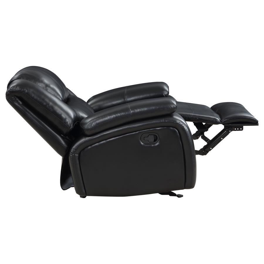 Camila Upholstered Glider Recliner Chair Black - 610246