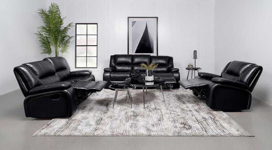 Camila Upholstered Glider Recliner Chair Black - 610246