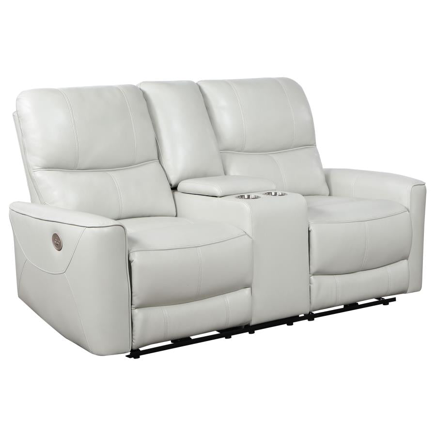 Greenfield 2-piece Power Reclining Sofa Set Dove Grey - 610261P-S2