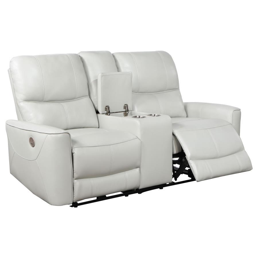 Greenfield 2-piece Power Reclining Sofa Set Dove Grey - 610261P-S2