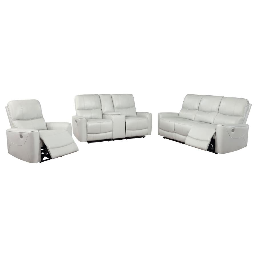 Greenfield 3-piece Power Reclining Sofa Set Dove Grey - 610261P-S3