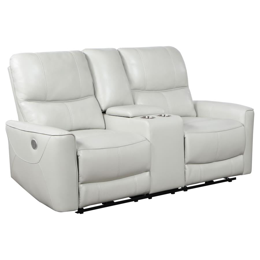 Greenfield Upholstered Power Reclining Loveseat Dove Grey - 610262P