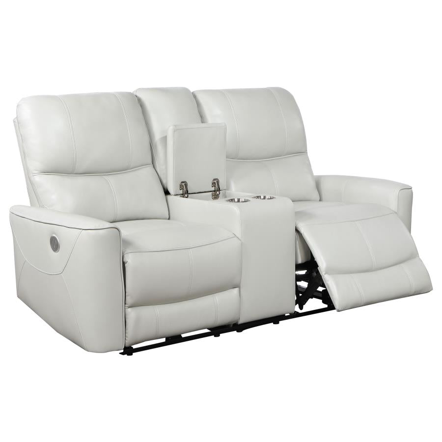 Greenfield Upholstered Power Reclining Loveseat Dove Grey - 610262P