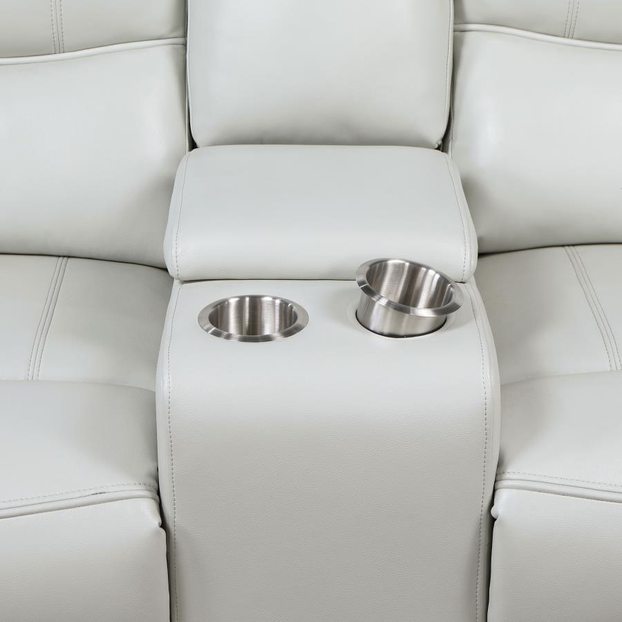 Greenfield Upholstered Power Reclining Loveseat Dove Grey - 610262P