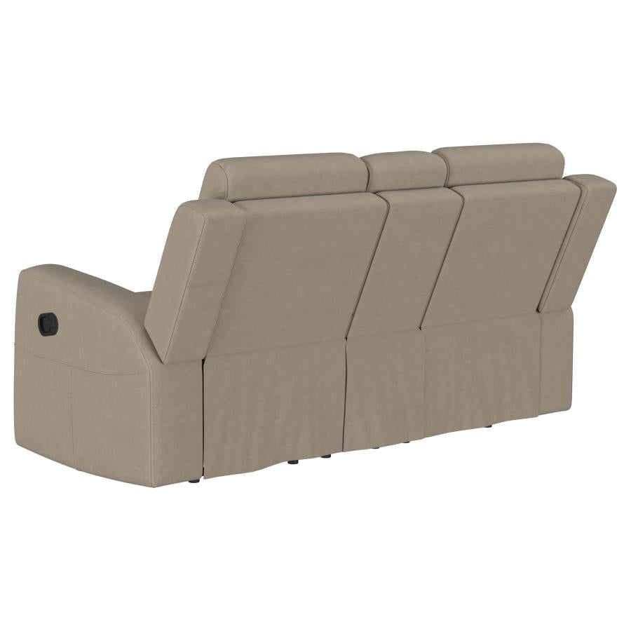 Brentwood Upholstered Motion Reclining Loveseat Taupe - 610282
