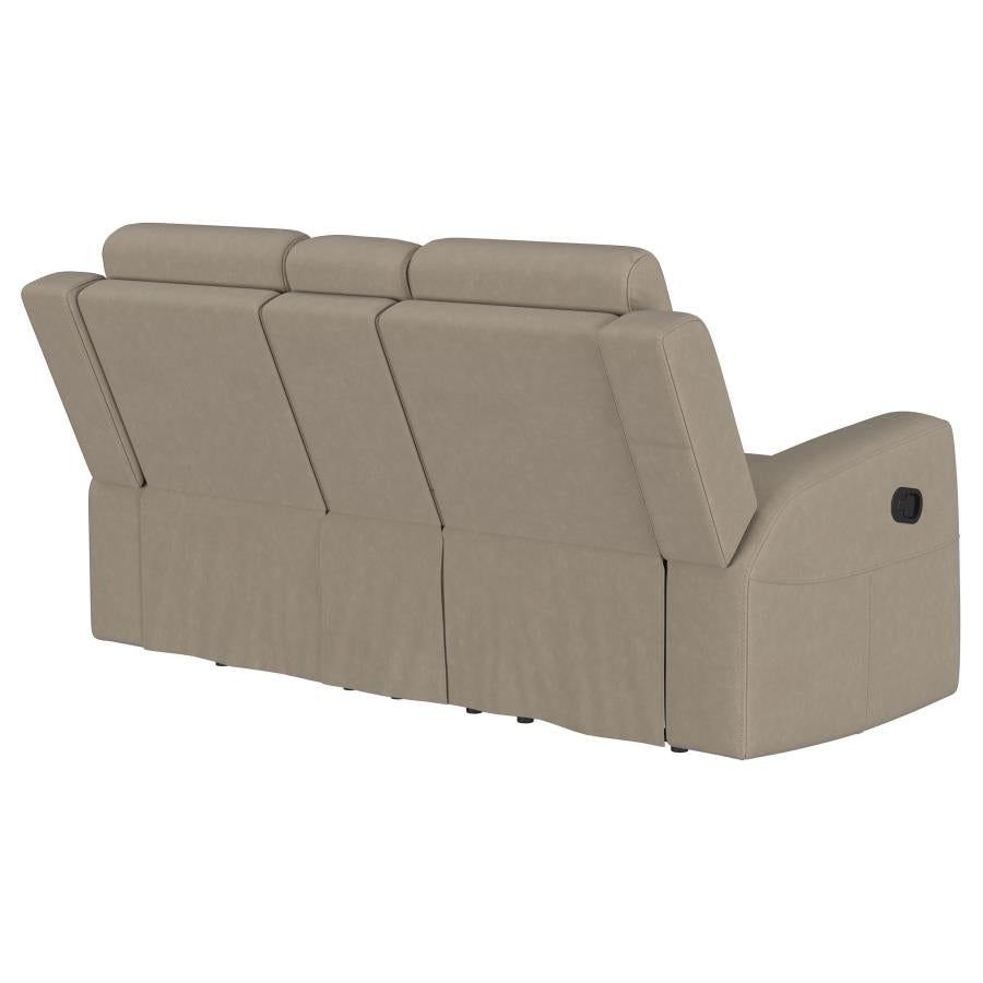 Brentwood Upholstered Motion Reclining Loveseat Taupe - 610282