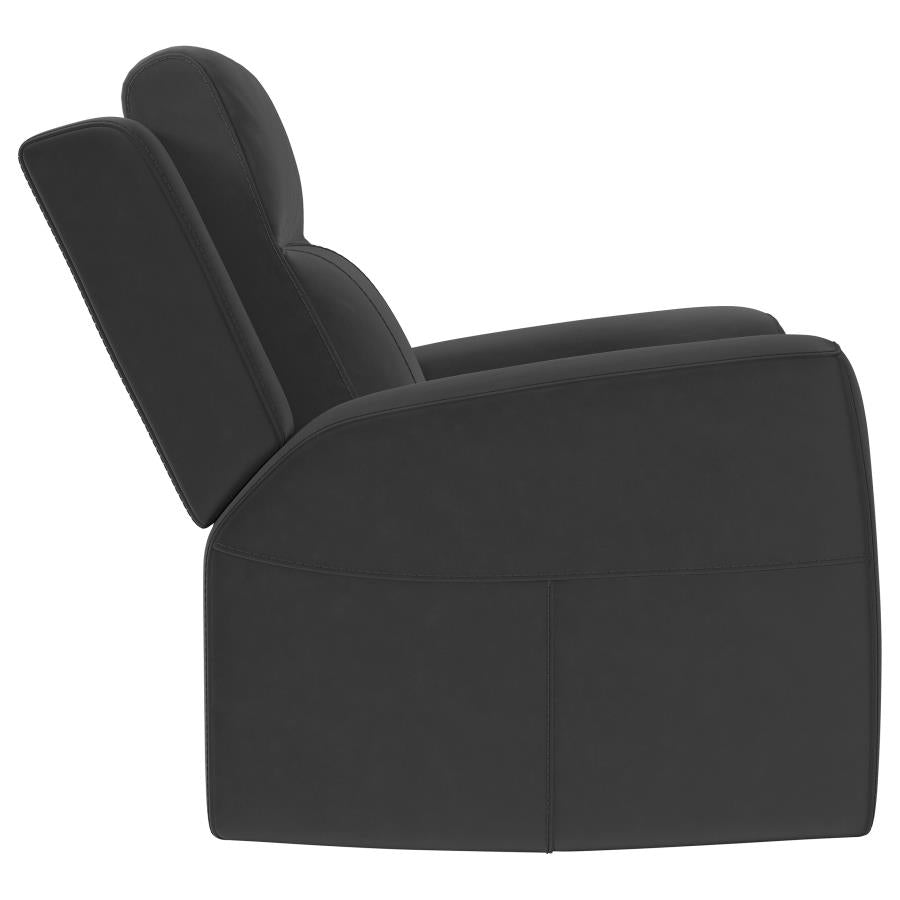 Brentwood 3-piece Upholstered Reclining Sofa Set Charcoal - 610284-S3