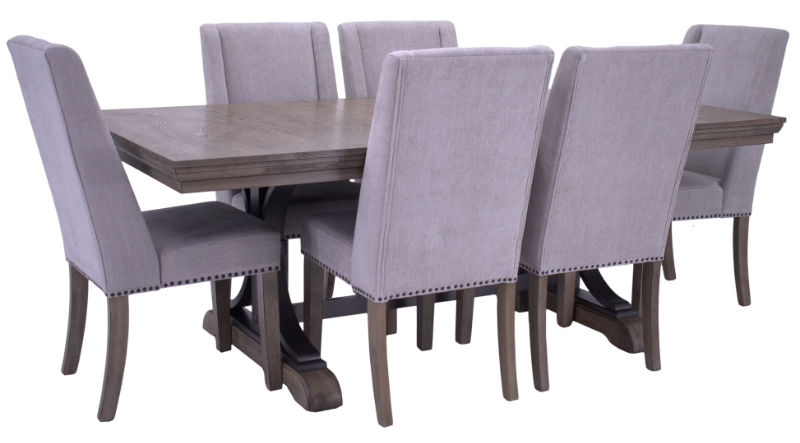 Harrison Dining Table & 6 Chairs - SCJHUNTx6+TBHUNT+TTHUNT
