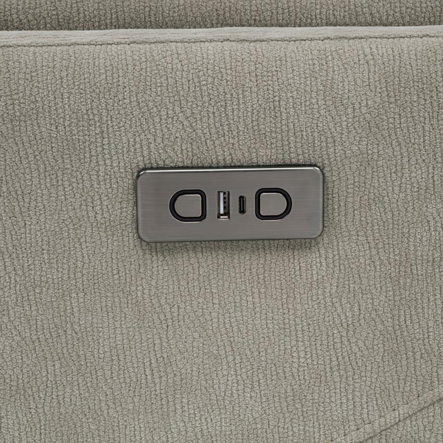 Adler Upholstered Power Swivel Glider Recliner Ivory - 610423P