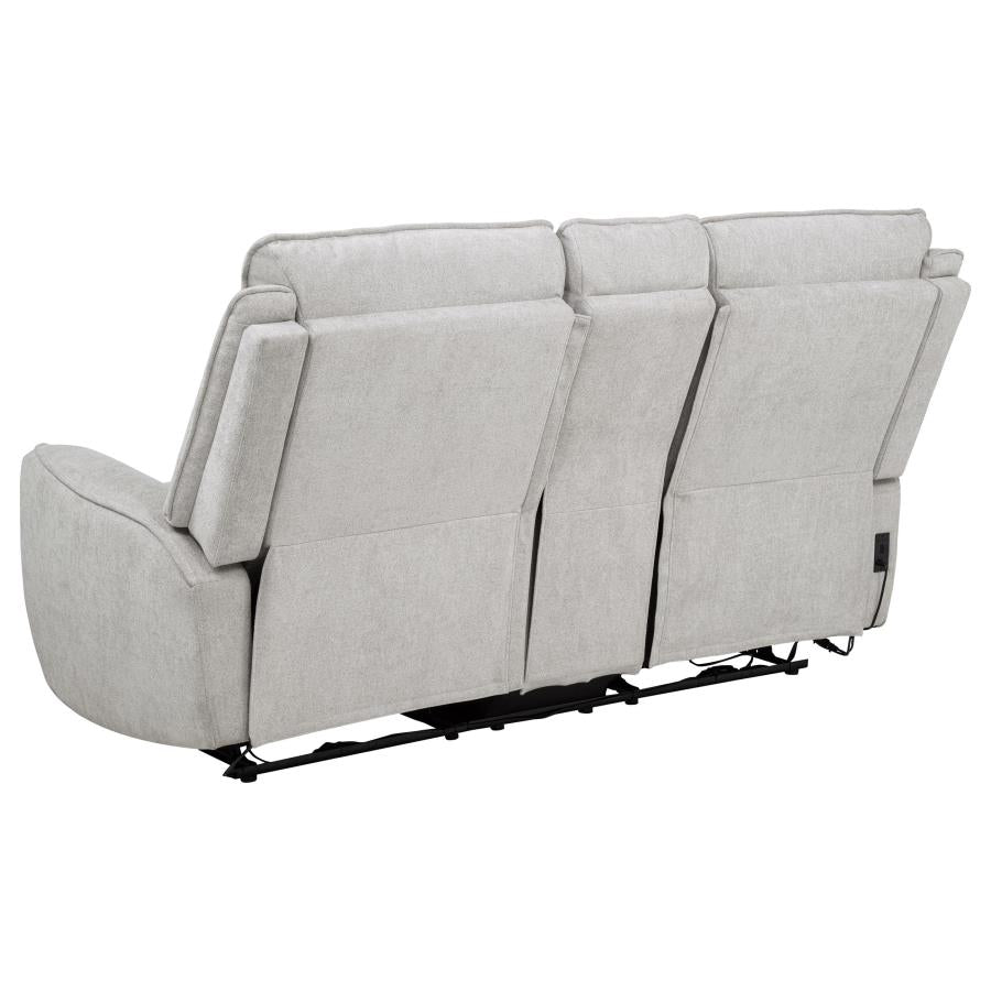 Sylmar 2-piece Chenille Power Reclining Sofa Set Dove Grey - 610521P-S2