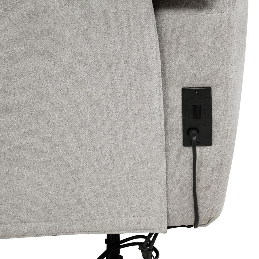 Sylmar Chenille Upholstered Power Reclining Loveseat Dove Grey - 610522P