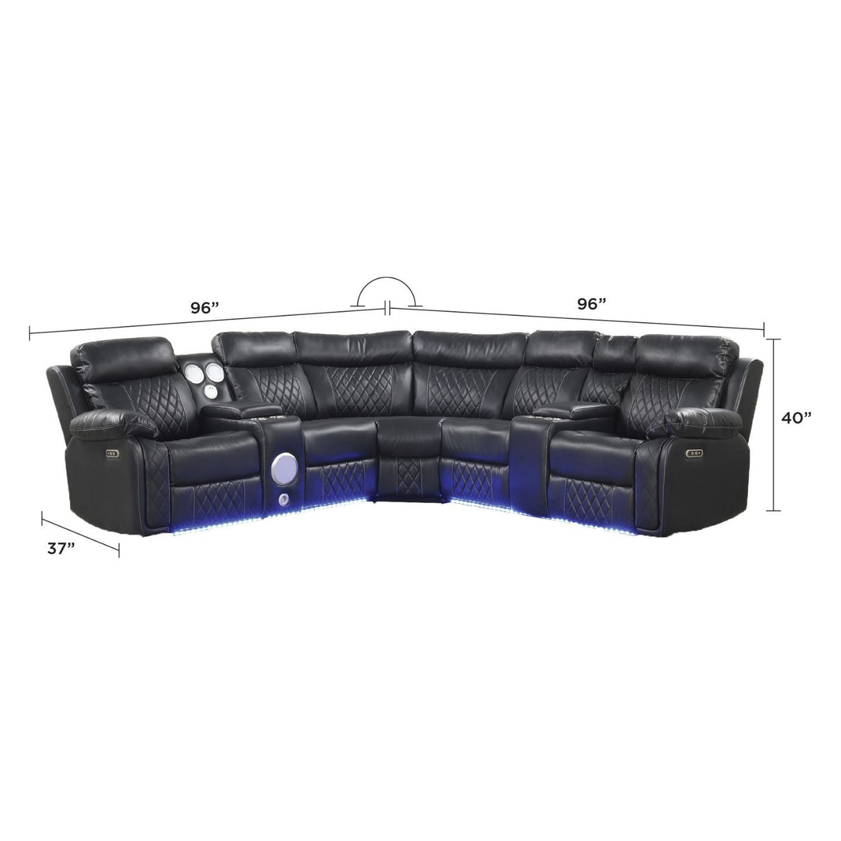 Lacrosse - Power Reclining Sectional Sofa