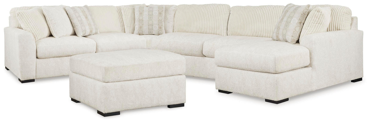 Chessington 4-Piece Sectional and Oversized Accent Ottoman - 61904U1