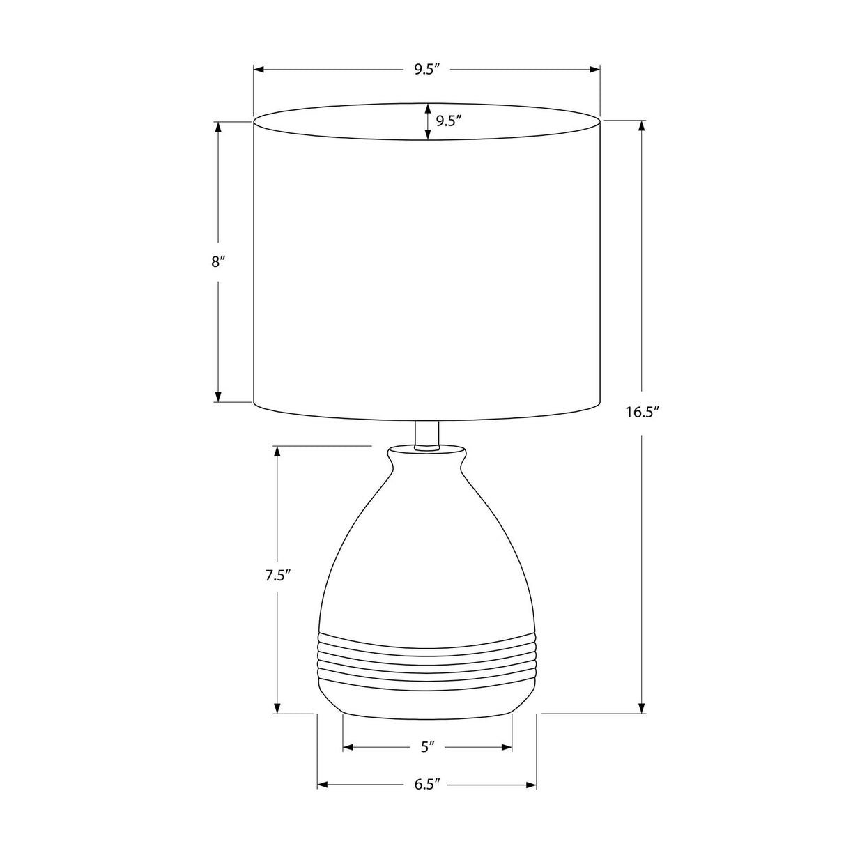 Lighting, Modern Table Lamp - Cream