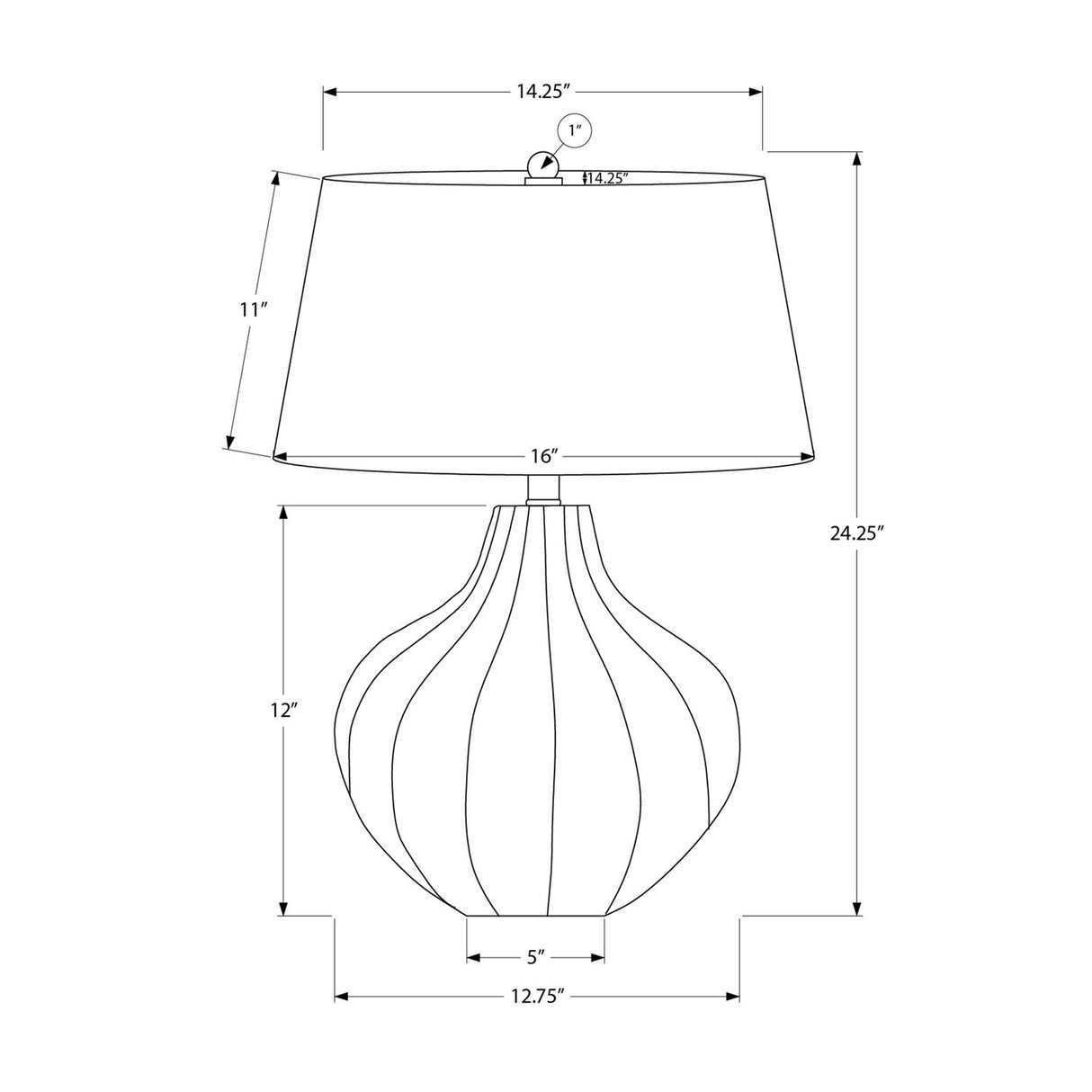 Lighting, Table Lamp, Ceramic, Transitional - Blue