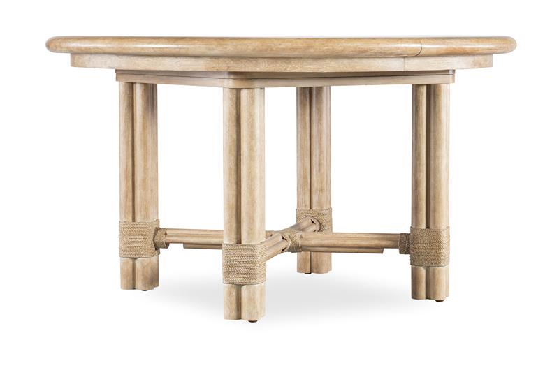 Retreat Pole Rattan Round Dining Table with 1-20in Leaf - 6950-75201-80