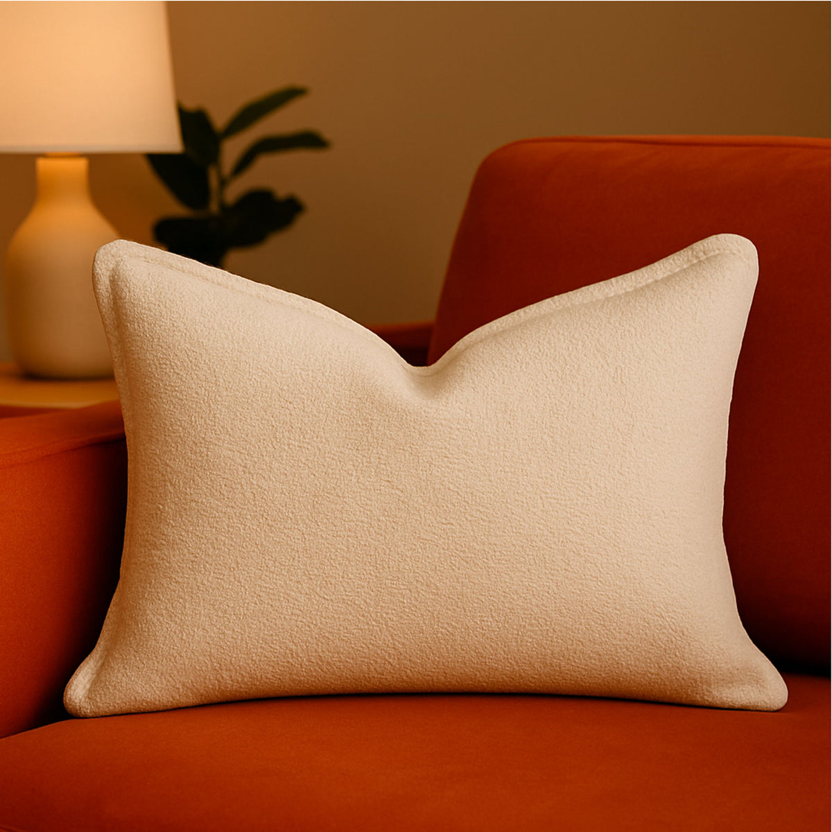 Homey Cozy - Comfort Textured Throw Pillow - Ivory