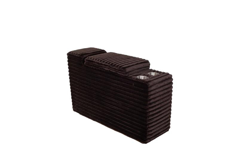 Collins Upholstered Modular Storage Console Chocolate Brown - 610350CON