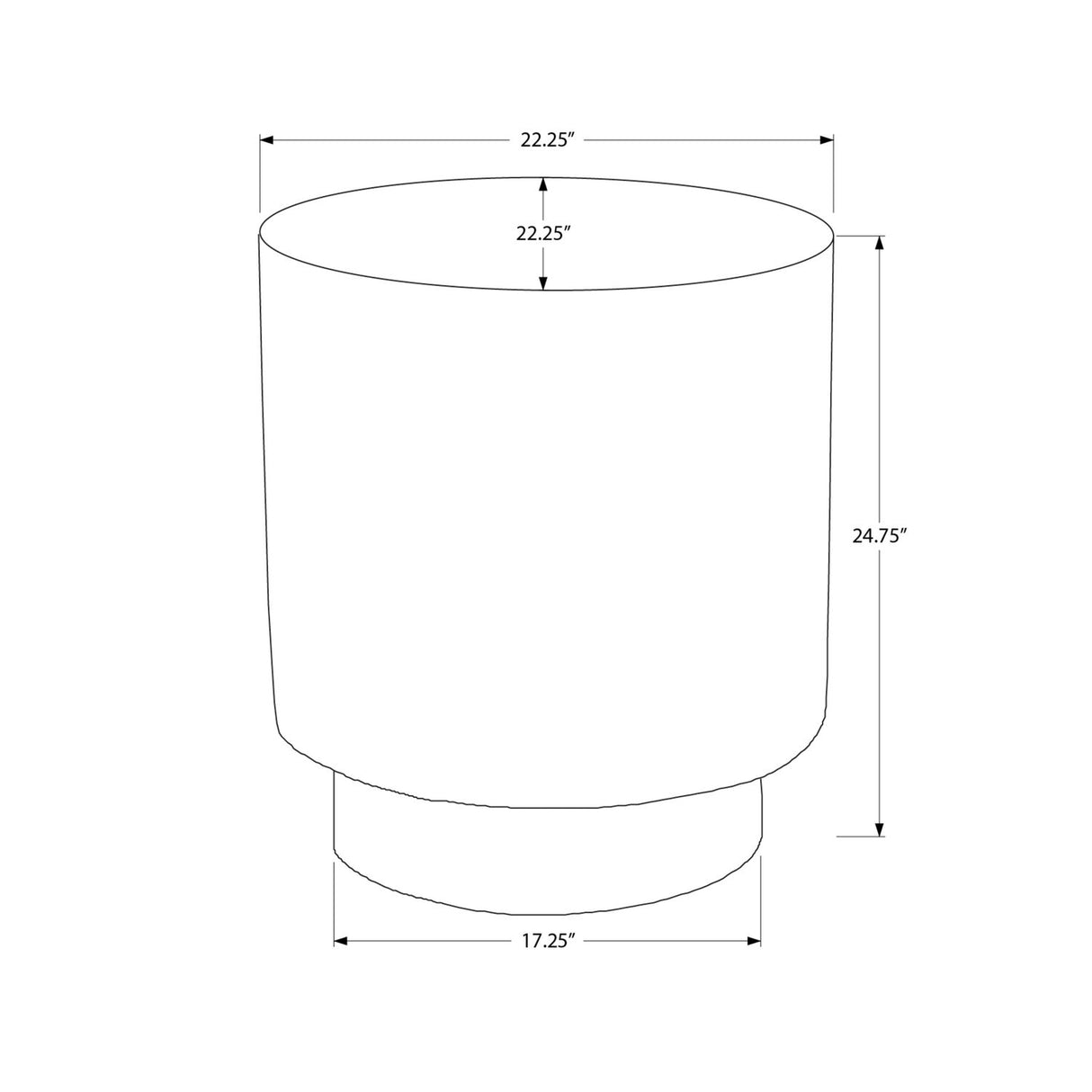 Round Accent Table, Indoor Outdoor - White