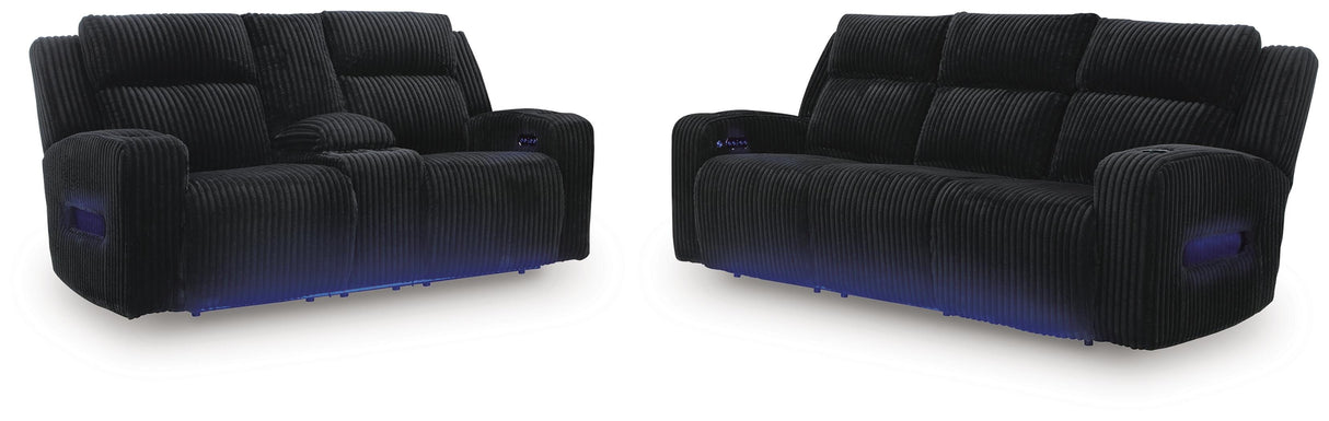 Belvarrow Power Reclining Sofa and Loveseat - PC64202U1