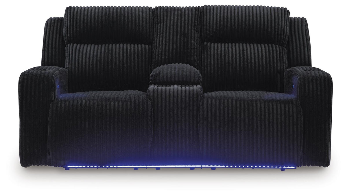 Belvarrow Power Reclining Loveseat with Console - PC6420218