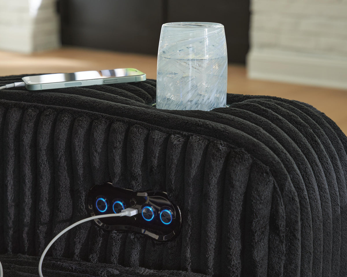 Belvarrow Power Reclining Loveseat with Console - PC6420218