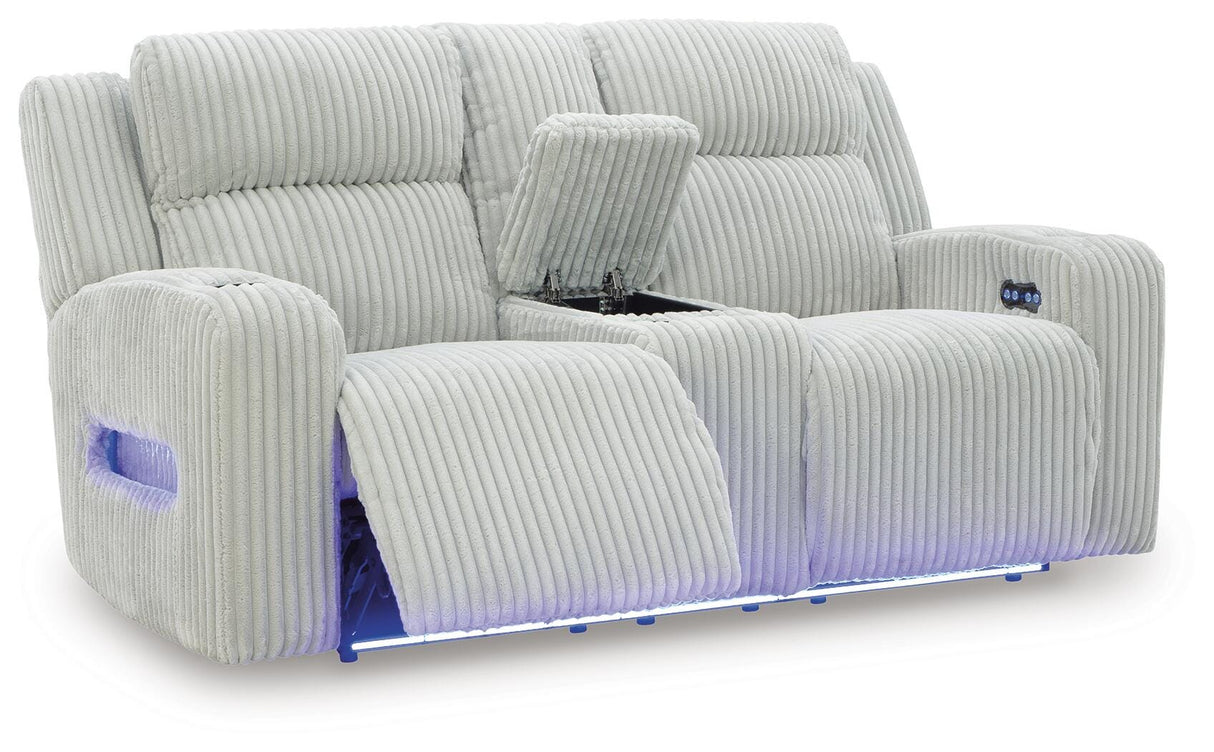 Carvara Power Reclining Sofa and Loveseat - PC64203U2