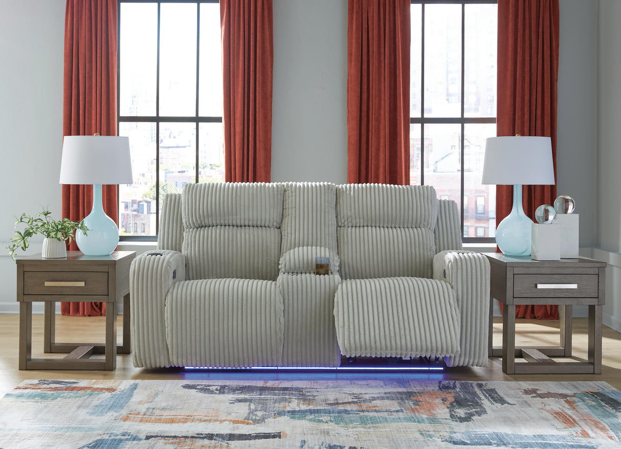 Carvara Power Reclining Sofa and Loveseat - PC64203U2