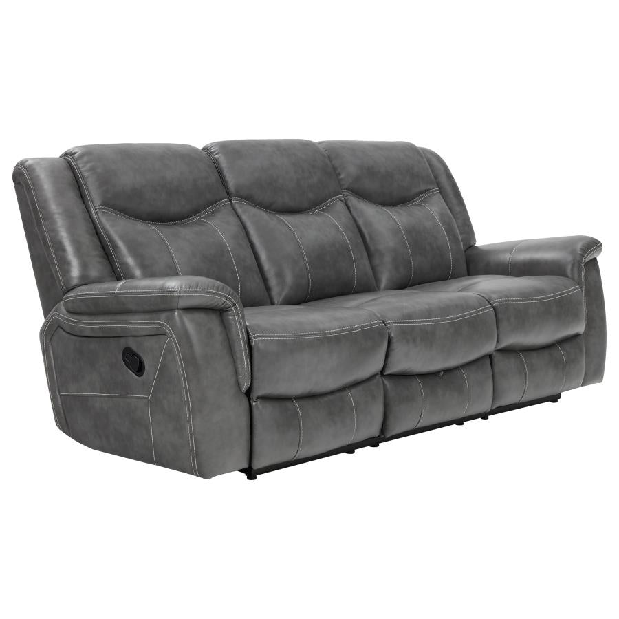 Conrad Upholstered Padded Arm Motion Sofa Grey - 650354