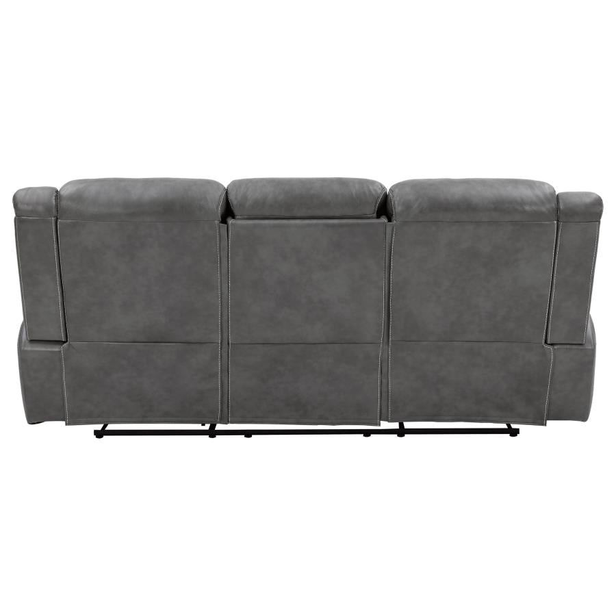 Conrad Upholstered Padded Arm Motion Sofa Grey - 650354